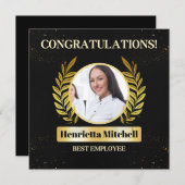 Gold Mitarbeiter der Prämienkarte für den Monat de Einladung (Vorne/Hinten)