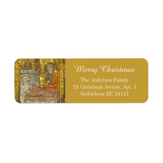 Gold Mittelalterliche Christlich Frohe Weihnachtsk (Vorne)