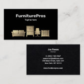 Gold Möbel Black Visitenkarte (Vorne/Hinten)