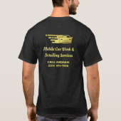 Gold Mobile Auto Wash Detwerbung T-Shirt (Rückseite)