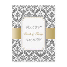 Gold Mod Hochzeit Rsvp Karten