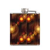 Gold Modern Boho Elegant Abstract Art Pattern #501 Flachmann (Rückseite)