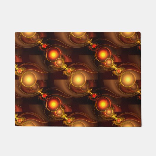 Gold Modern Boho Elegant Abstract Art Pattern #501 Fußmatte (Vorderseite)