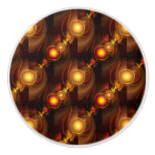 Gold Modern Boho Elegant Abstract Art Pattern #501 Keramikknauf (Vorderseite)