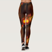 Gold Modern Boho Elegant Abstract Art Pattern #501 Leggings (Rückseite)