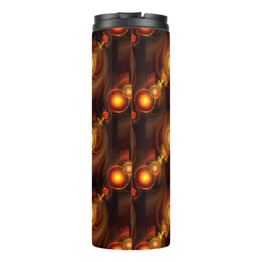 Gold Modern Boho Elegant Abstract Art Pattern #501 Thermosbecher (Rückseite)