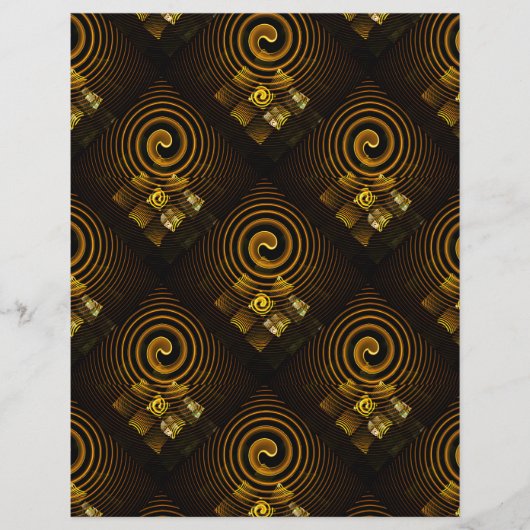 Gold Modern Boho Elegant Abstract Art Pattern #502 Flyer (Vorne)