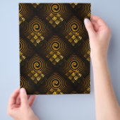 Gold Modern Boho Elegant Abstract Art Pattern #502 Flyer (Hand)
