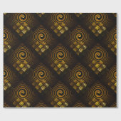 Gold Modern Boho Elegant Abstract Art Pattern #502 Geschenkpapier (Flach)