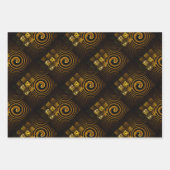 Gold Modern Boho Elegant Abstract Art Pattern #502 Geschenkpapier Set (Vorderseite 2)
