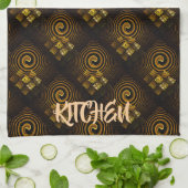 Gold Modern Boho Elegant Abstract Art Pattern #502 Geschirrtuch (Gefaltet)