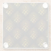 Gold Modern Boho Elegant Abstract Art Pattern #502 Glasuntersetzer (Rückseite)