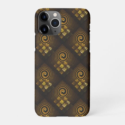 Gold Modern Boho Elegant Abstract Art Pattern #502 iPhone Hülle (Rückseite)
