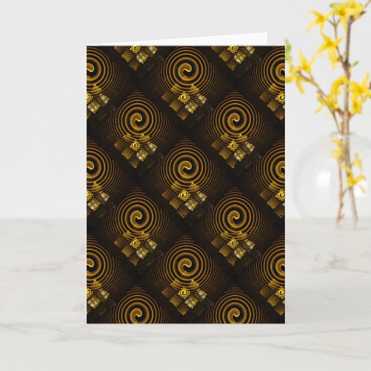 Gold Modern Boho Elegant Abstract Art Pattern #502 Karte (Gelbe Blume)