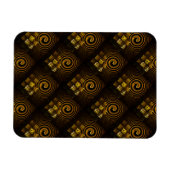 Gold Modern Boho Elegant Abstract Art Pattern #502 Magnet (Horizontal)