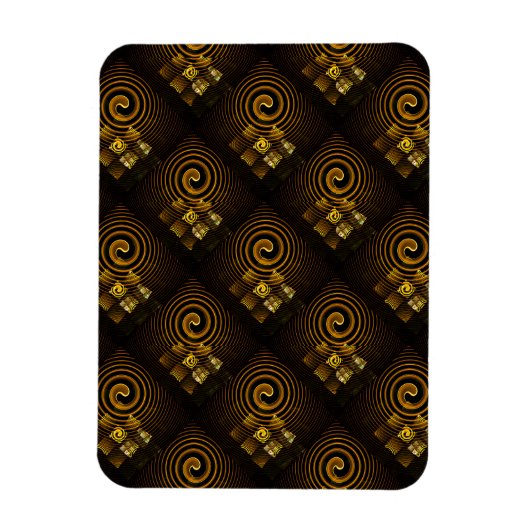 Gold Modern Boho Elegant Abstract Art Pattern #502 Magnet (Vertikal)
