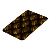 Gold Modern Boho Elegant Abstract Art Pattern #502 Magnet (Linke Seite)