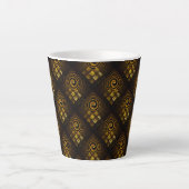 Gold Modern Boho Elegant Abstract Art Pattern #502 Milchtasse (Vorderseite)