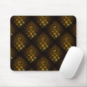 Gold Modern Boho Elegant Abstract Art Pattern #502 Mousepad (Mit Mouse)