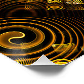 Gold Modern Boho Elegant Abstract Art Pattern #502 Poster (Ecke)