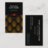 Gold Modern Boho Elegant Abstract Art Pattern #502 Visitenkarte (Vorne/Hinten)