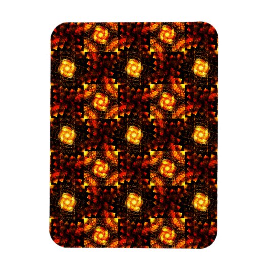 Gold Modern Boho Elegant Abstract Art Pattern #506 Magnet (Vertikal)
