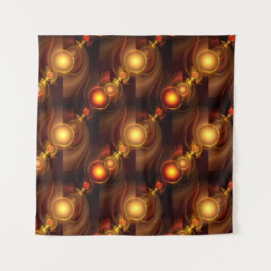 Gold Modern Boho Elegant Abstrakte Kunst Muster #5 Wandteppich (Vorderseite)