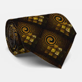 Gold Modern Boho Elegantes Abstract Art Muster #50 Krawatte (Gerollt)