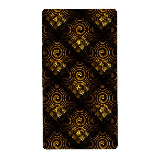 Gold Modern Boho Elegantes Abstrakte Kunstmuster # (Vorne)