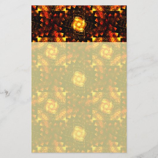 Gold Modern Boho Elegantes Abstrakte Kunstmuster # Briefpapier (Vorderseite)