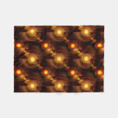 Gold Modern Boho Elegantes Abstrakte Kunstmuster # Fleecedecke (Vorderseite (Horizontal))