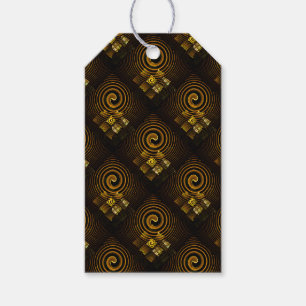 Gold Modern Boho Elegantes Abstrakte Kunstmuster # Geschenkanhänger