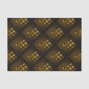 Gold Modern Boho Elegantes Abstrakte Kunstmuster # Seidenpapier