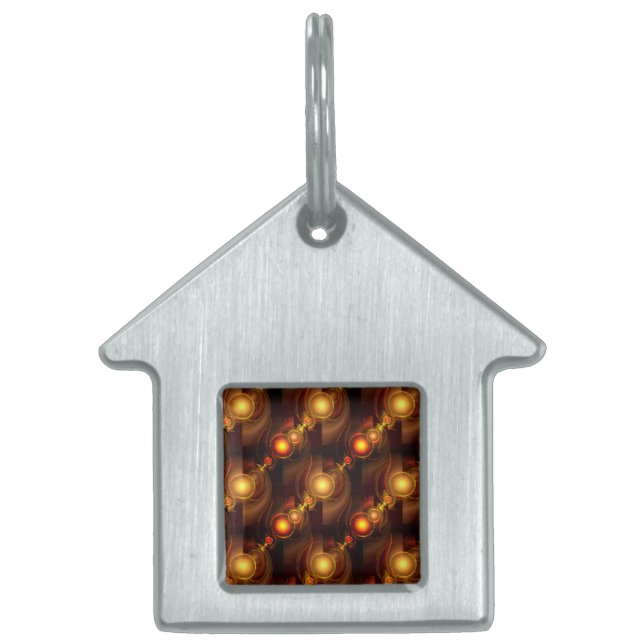 Gold Modern Boho Elegantes Abstrakte Kunstmuster # Tiermarke (Vorderseite)