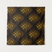 Gold Modern Boho Elegantes Abstrakte Kunstmuster # Wandteppich (Vorderseite (Horizontal))