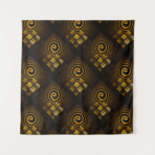 Gold Modern Boho Elegantes Abstrakte Kunstmuster # Wandteppich (Vorderseite)