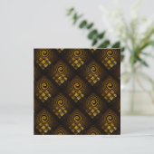 Gold Modern Boho Elegantes abstraktes Kunstmuster  (Stehend Vorderseite)