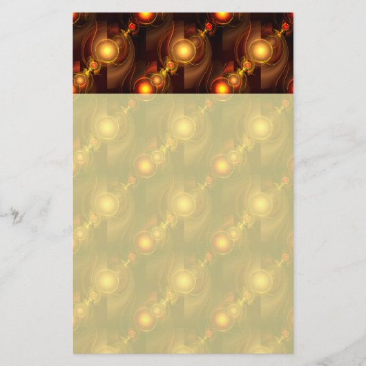 Gold Modern Boho Elegantes abstraktes Kunstmuster  Briefpapier (Vorderseite)