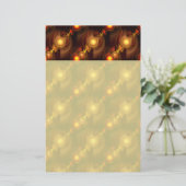 Gold Modern Boho Elegantes abstraktes Kunstmuster  Briefpapier (Stehend Vorderseite)