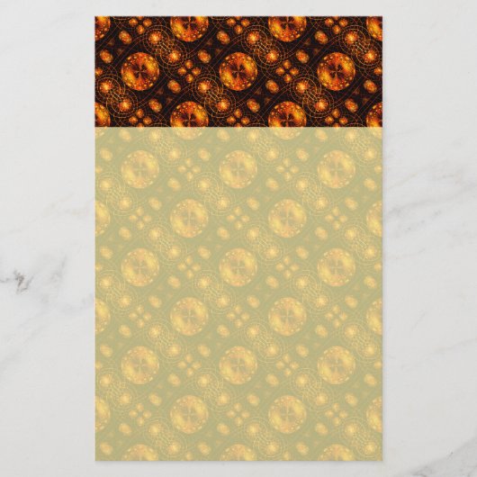 Gold Modern Boho Elegantes abstraktes Kunstmuster Briefpapier (Vorderseite)