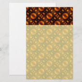 Gold Modern Boho Elegantes abstraktes Kunstmuster Briefpapier (Vorne/Hinten)