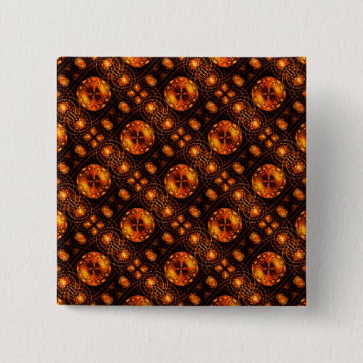 Gold Modern Boho Elegantes abstraktes Kunstmuster Button (Vorderseite)