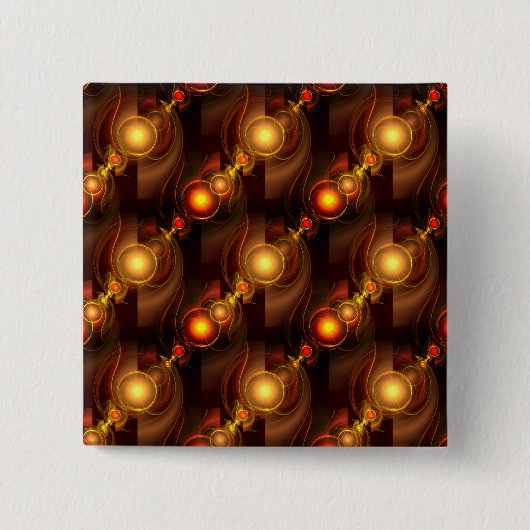 Gold Modern Boho Elegantes abstraktes Kunstmuster  Button (Vorderseite)