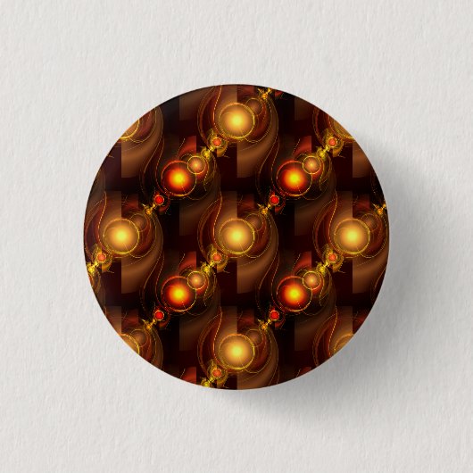 Gold Modern Boho Elegantes abstraktes Kunstmuster Button (Vorderseite)