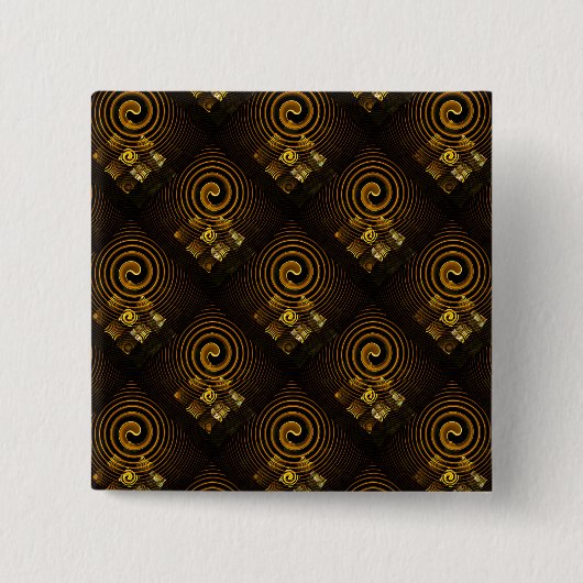 Gold Modern Boho Elegantes abstraktes Kunstmuster  Button (Vorderseite)