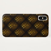 Gold Modern Boho Elegantes abstraktes Kunstmuster Case-Mate iPhone Hülle (Rückseite (Horizontal))