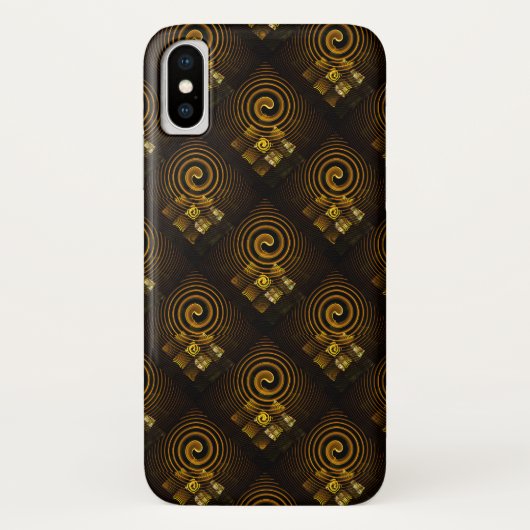 Gold Modern Boho Elegantes abstraktes Kunstmuster Case-Mate iPhone Hülle (Rückseite)