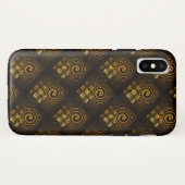 Gold Modern Boho Elegantes abstraktes Kunstmuster Case-Mate iPhone Hülle (Rückseite (Horizontal))