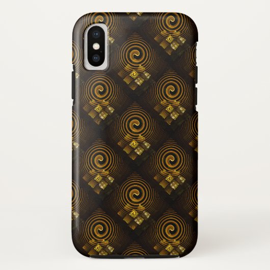 Gold Modern Boho Elegantes abstraktes Kunstmuster Case-Mate iPhone Hülle (Rückseite)