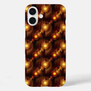 Gold Modern Boho Elegantes abstraktes Kunstmuster iPhone 16 Plus Hülle